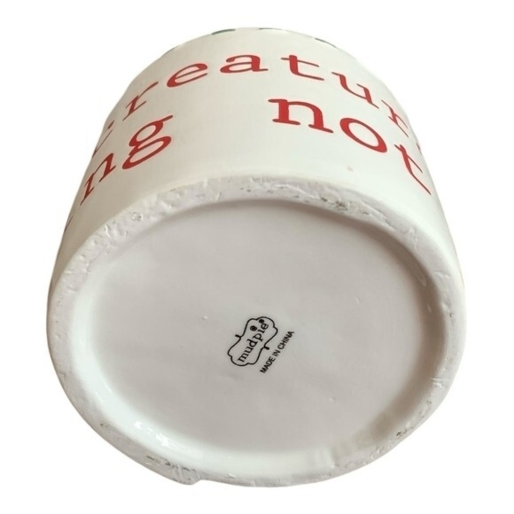 MUD PIE Ceramic Dip Cup Embossed Mouse Design 3" White Red Green Collectible - Picture 6 of 6